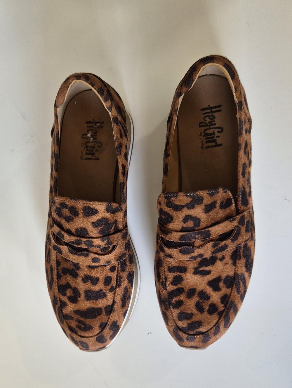 Corkys Leopard Print Platform Loafers - Brown Size 8 - Picture 5 of 12
